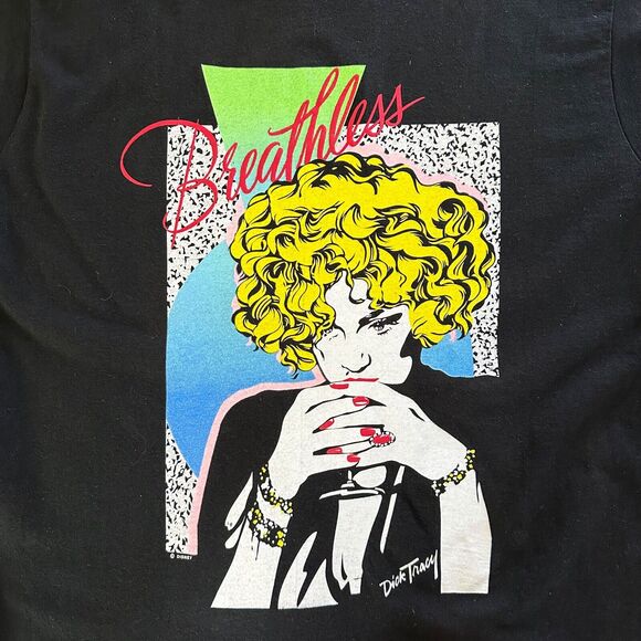 VTG Village Mews Madonna Dick Tracy Breathless Single Stitch Shirt Black Size XL - Picture 7 of 11